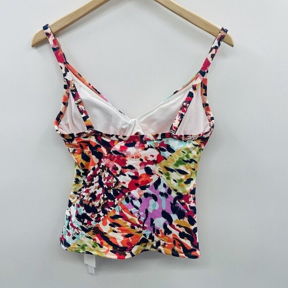 Bleu Rod Beattie Womens Size 8 D-Cup Party Animal Twist-Front Tankini Top 1661 - Picture 5 of 8